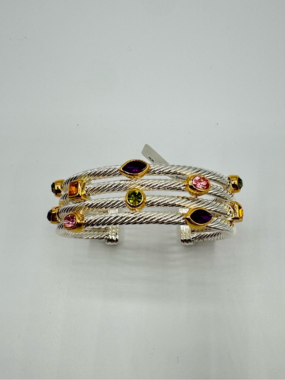 Gemstone Cable Cuff Bracelet - Picture 8 of 13